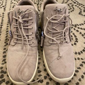 giuseppe zanotti zipper sneaker purple / gray suede 39